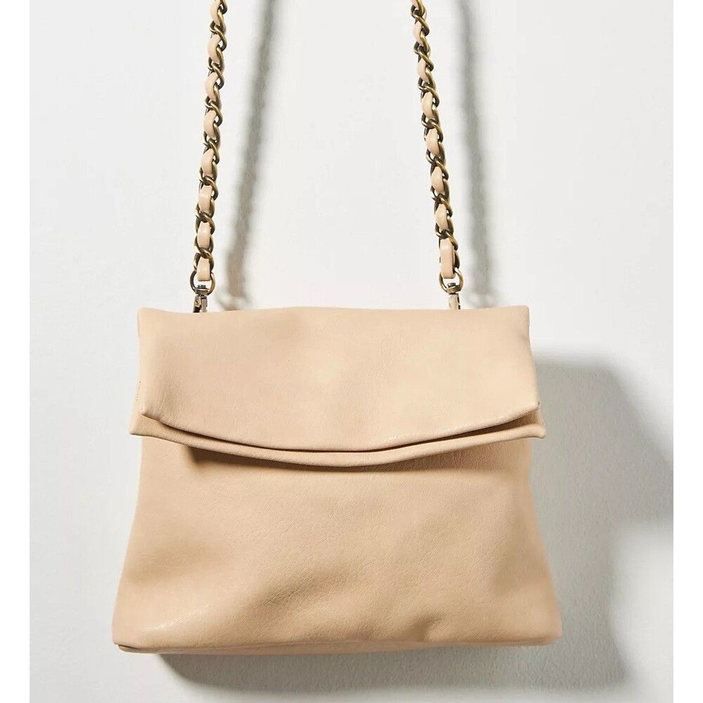 Anthropologie Lucca Beige Crossbody Bag purse clutch NEW with Tags